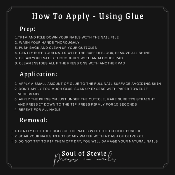 Soul of Stevie how to apply press on nails
